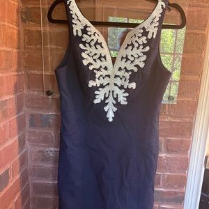 Lilly Pulitzer Gabby Navy Shift Sz 2